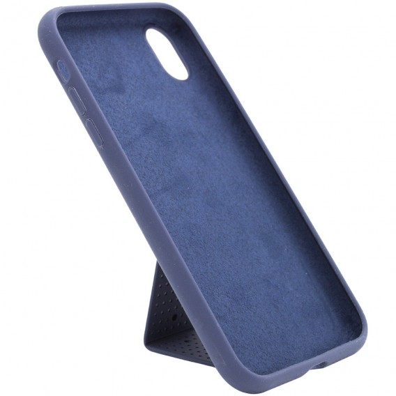 Чохол Silicone Case Hand Holder для Apple iPhone XS Max (Темно-синій / Midnight blue)