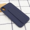 Чохол Silicone Case Hand Holder для Apple iPhone XS Max (Темно-синій / Midnight blue)
