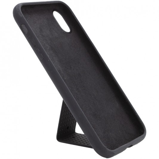 Чехол Silicone Case Hand Holder для Apple iPhone XS Max (6.5") Черный / Black - изображение 3