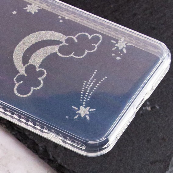 TPU + Glass чохол Aurora Space для Apple iPhone XS Max (Веселка)