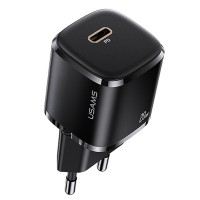 Блок питания Usams US-CC124 T36 20W Super Si (1USB-C) Черный