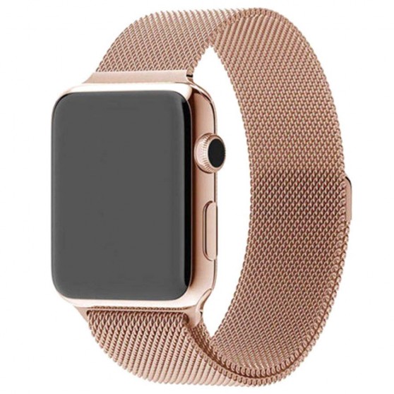 Ремешок Milanese Loop Design для Apple Watch 42(ser.1-3)/44/45/46/49mm Champagne gold
