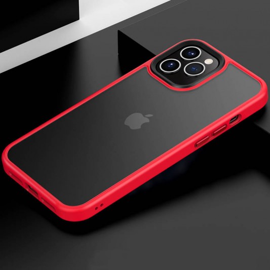 TPU+PC чехол Metal Buttons для Apple iPhone 11 Pro Max (6.5") Красный - изображение 1