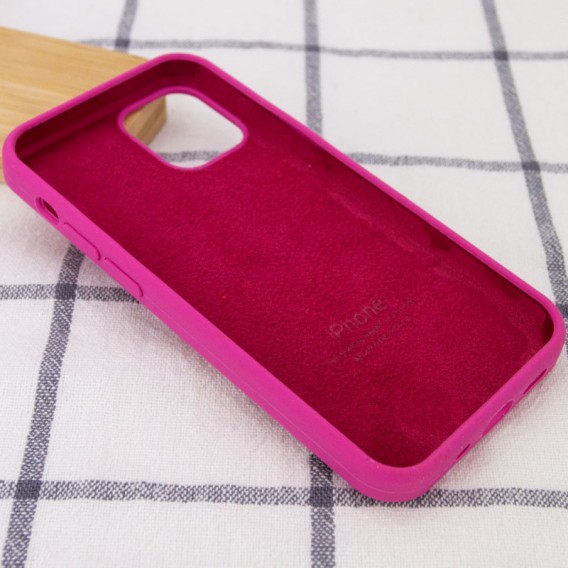 Чехол для Apple iPhone 13 mini Silicone Case Full Protective (AA) (Малиновый / Dragon Fruit)