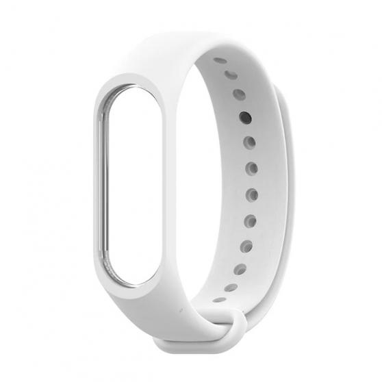 Силиконовый ремешок для Xiaomi Mi Band 3/4 Белый