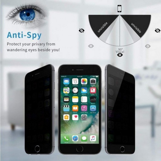Защитное стекло Privacy 5D (тех.пак) для Apple iPhone 11 Pro / X / XS (5.8") Черный - изображение 1