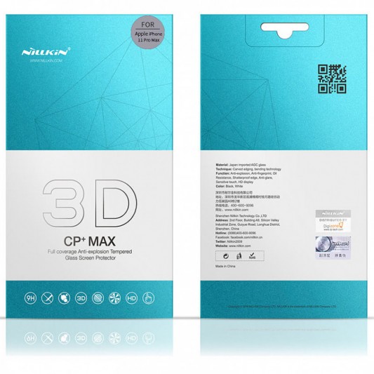 Захисне скло Nillkin (CP+ max 3D) (full glue) для Apple iPhone 11 (6.1") / XR (6.1") Чорний - зображення 5 