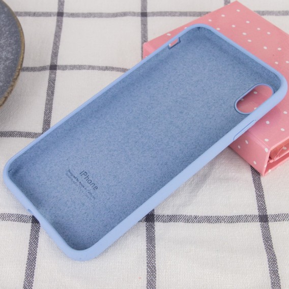 Чохол Silicone Case Full Protective (AA) для Apple iPhone XS Max (Блакитний / Lilac Blue)