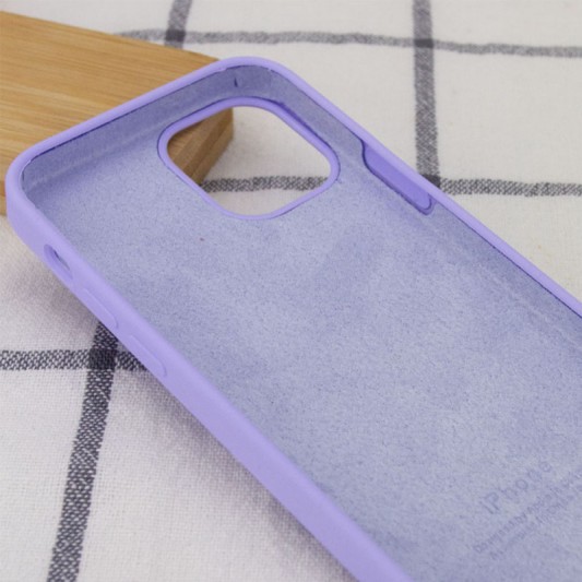 Чохол Silicone Case Full Protective (AA) для Apple iPhone 12 Pro Max (6.7") Бузковий / Dasheen - зображення 2 