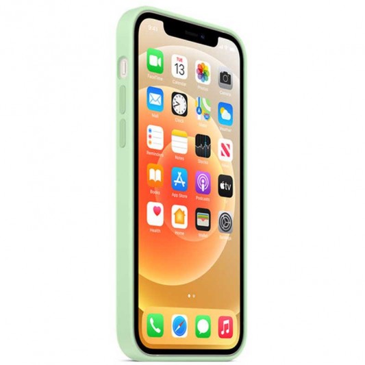 Чохол Silicone Case Full Protective (AA) для Apple iPhone 12 Pro Max (6.7") Зелений / Pistachio - зображення 2 