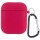 Силіконовий футляр з мікрофіброю для навушників Airpods 1/2 Червоний / Rose Red