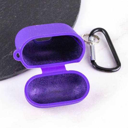 Силіконовий футляр з мікрофіброю для навушників Airpods 1/2 Фіолетовий / Ultra Violet - зображення 7 