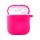 Силіконовий футляр з мікрофіброю для навушників Airpods 1/2 Рожевий / Barbie pink