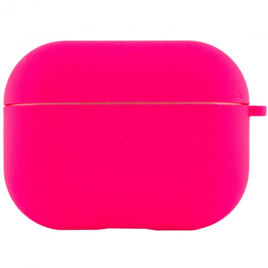 Силиконовый футляр с микрофиброй для наушников Airpods Pro Розовый / Barbie pink - изображение 1