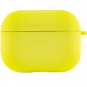 Силіконовий футляр з мікрофіброю для навушників Airpods Pro (Жовтий / Bright Yellow)