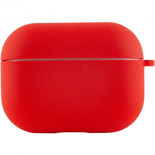 Силіконовий футляр з мікрофіброю для навушників Airpods Pro Червоний / Red - зображення 1 