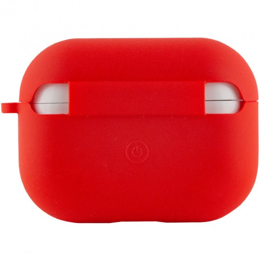 Силіконовий футляр з мікрофіброю для навушників Airpods Pro Червоний / Red - зображення 3 