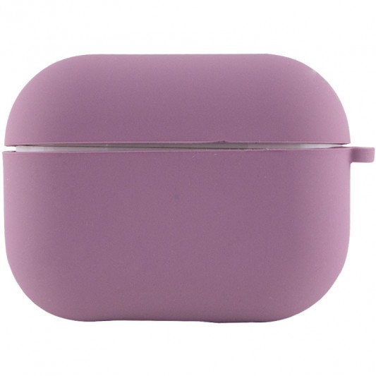 Силіконовий футляр з мікрофіброю для навушників Airpods Pro Ліловий / Lilac Pride - зображення 1 