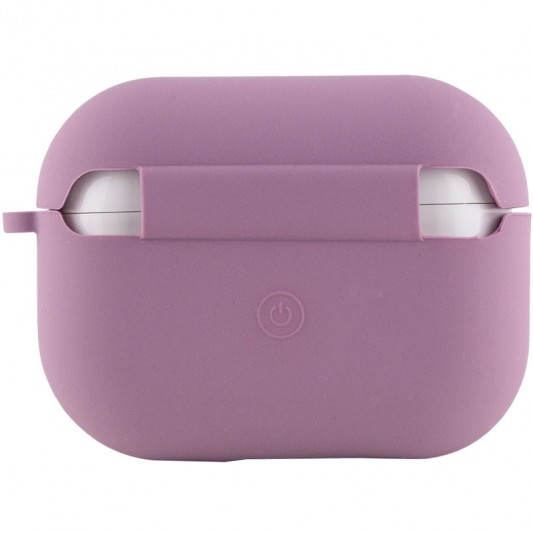 Силіконовий футляр з мікрофіброю для навушників Airpods Pro Ліловий / Lilac Pride - зображення 3 