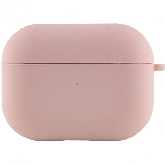 Силіконовий футляр з мікрофіброю для навушників Airpods Pro Рожевий / Pink Sand - зображення 1 