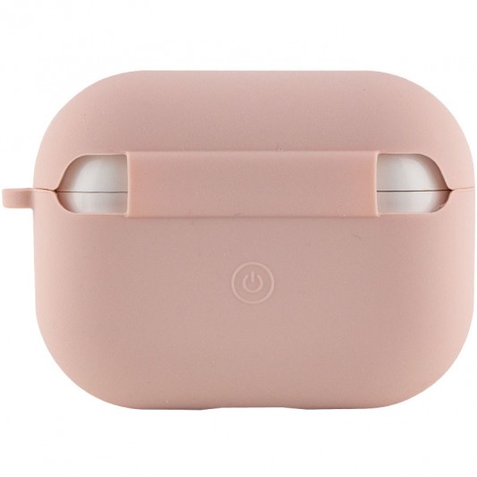 Силіконовий футляр з мікрофіброю для навушників Airpods Pro Рожевий / Pink Sand - зображення 2 