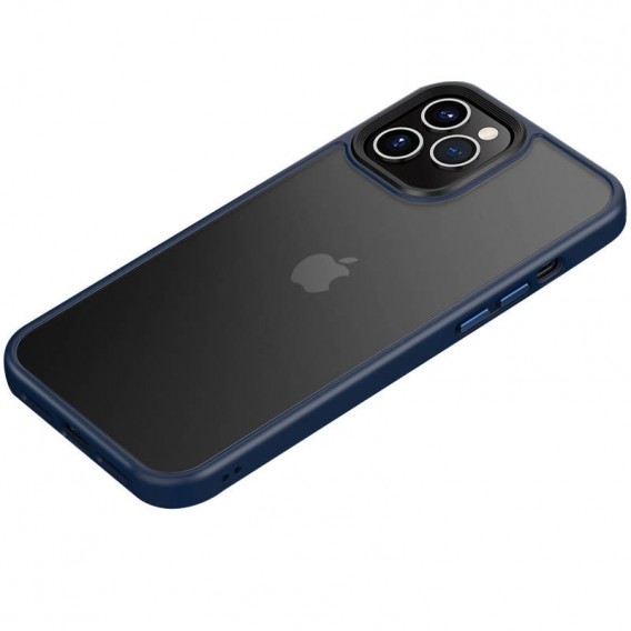 TPU + PC чохол Metal Buttons для Apple iPhone 11 Pro Max (Синій)