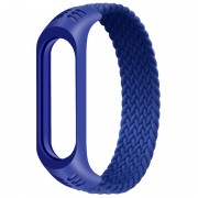 Тканевый монобраслет Braided Solo Loop для Xiaomi Mi Band 3/4/5/6 (S) Синий