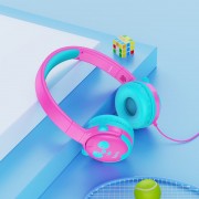 Детские наушники Hoco W31 Childrens (Розово-голубой)