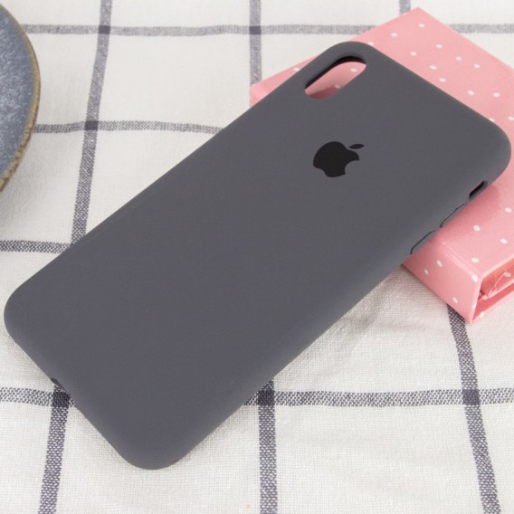 Чохол Silicone Case Full Protective (AA) для Apple iPhone XR (Сірий / Dark Grey)