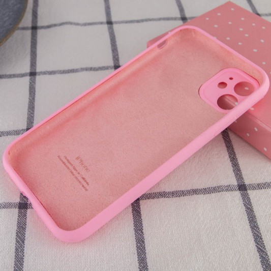 Чохол Silicone Case Full Camera Protective (AA) для Apple iPhone 12 (6.1") Рожевий / Light pink - зображення 1 