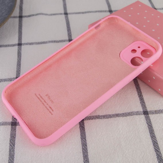 Чохол Silicone Case для iPhone 12 з захистом камери (AA) - Рожевий