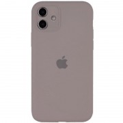 Чохол Silicone Case Full Camera Protective (AA) для Apple iPhone 12 (6.1") Сірий / Lavender