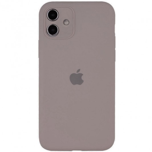 Чохол Silicone Case Full Camera Protective (AA) для Apple iPhone 12 (6.1") Сірий / Lavender