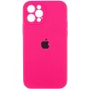 Чохол Silicone Case Full Camera Protective (AA) для Apple iPhone 12 Pro (Рожевий / Barbie pink)