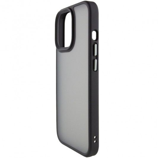 TPU+PC чохол Metal Buttons для Apple iPhone 13 Pro Max (6.7") Чорний - зображення 3 