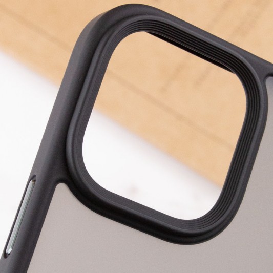 TPU+PC чохол Metal Buttons для Apple iPhone 13 Pro Max (6.7") Чорний - зображення 5 