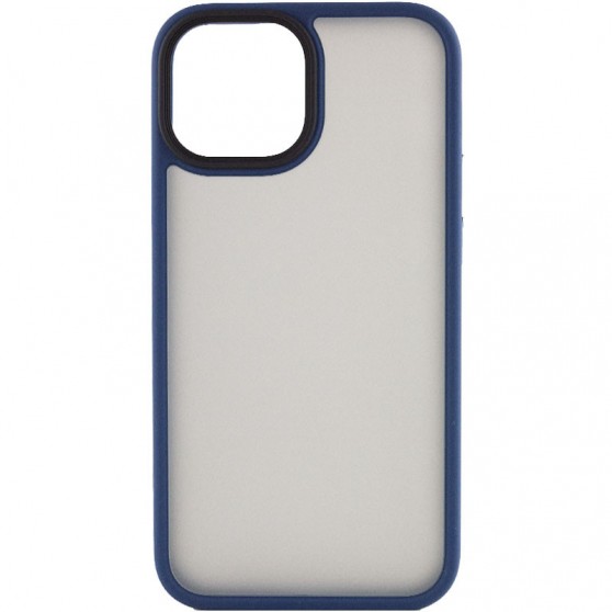 TPU+PC чохол Metal Buttons для Apple iPhone 13 (6.1") Синій