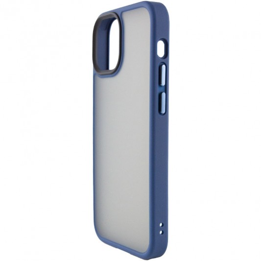 TPU+PC чехол Metal Buttons для Apple iPhone 13 (6.1") Синий - изображение 2