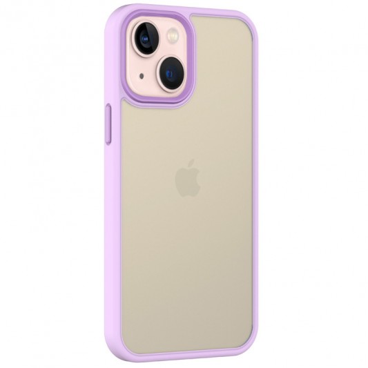 TPU+PC чохол Metal Buttons для Apple iPhone 13 (6.1") Бузковий