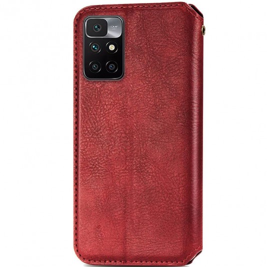 Шкіряний чохол-книжка GETMAN Cubic (PU) для Xiaomi Redmi 10 Червоний - зображення 1 