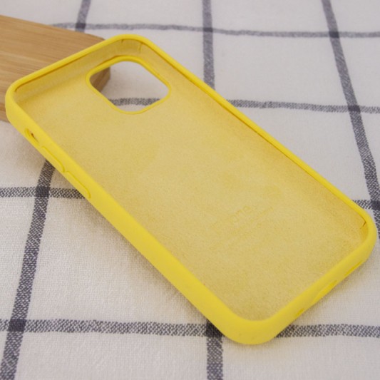 Чохол Silicone Case Full Protective (AA) для Apple iPhone 12 Pro Max (6.7") Жовтий / Yellow - зображення 2 