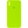 Чехол Silicone Case Square Full Camera Protective (AA) для Apple iPhone X / XS (5.8") Салатовый / Neon green