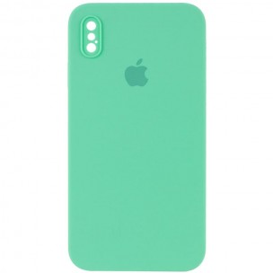 Чехол Silicone Case Square Full Camera Protective (AA) для Apple iPhone XS (5.8