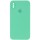 Чехол Silicone Case Square Full Camera Protective (AA) для Apple iPhone X / XS (5.8") Зеленый / Spearmint