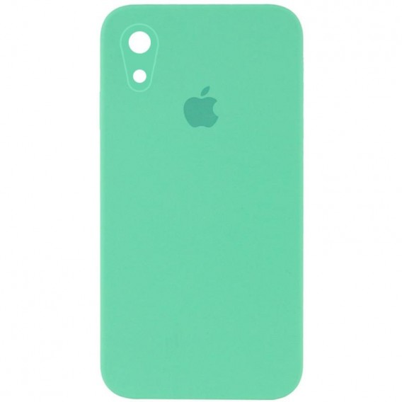 Чохол для iPhone XR Silicone Case Square Full Camera Protective (AA) (Зелений / Spearmint)