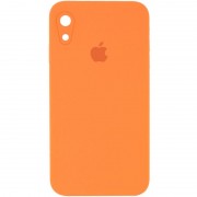 Чехол Silicone Case Square Full Camera Protective (AA) для Apple iPhone XR (6.1") Оранжевый / Papaya