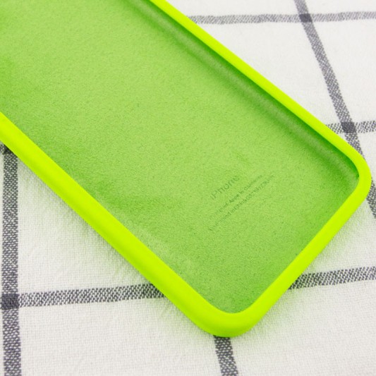 Чохол Silicone Case Square Full Camera Protective (AA) для Apple iPhone XR (6.1") Салатовий / Neon green - зображення 2 