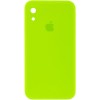 Чохол для iPhone XR Silicone Case Square Full Camera Protective (AA) (Салатовий / Neon green)