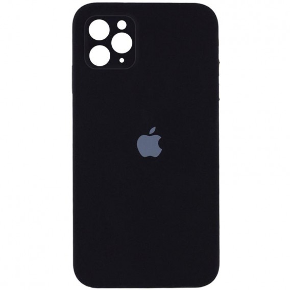 Чохол Silicone Case Square Full Camera Protective (AA) Apple iPhone 11 Pro (5.8"") (Чорний / Black)