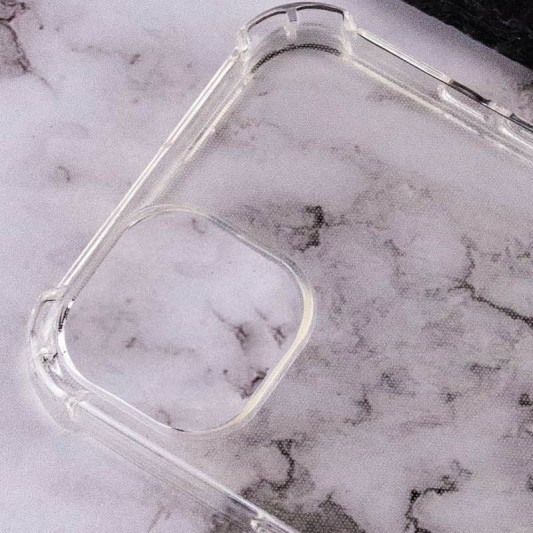 TPU чехол GETMAN Ease logo усиленные углы для Apple iPhone 13 (6.1") Бесцветный (прозрачный) - изображение 3